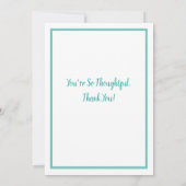 Mint Green Jeden Anlaß Dankeskarte (Rückseite)