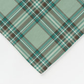 Mint Green Kariert Kelly Tartan Fleecedecke (Ecke)