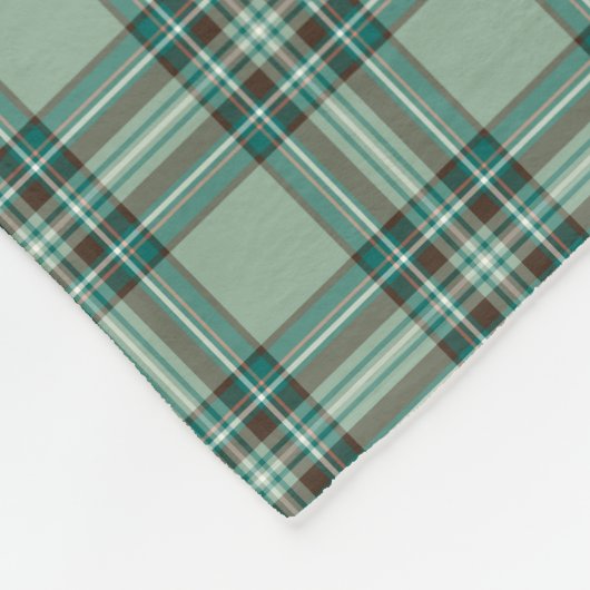 Mint Green Kariert Kelly Tartan Fleecedecke (Ecke)