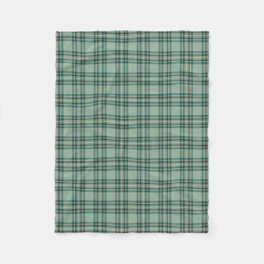 Mint Green Kariert Kelly Tartan Fleecedecke (Vorderseite)