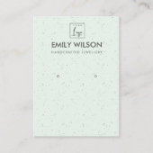MINT GREEN KERAMIK TEXTURE EARRING DISPLAY LOGO VISITENKARTE (Vorderseite)