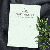 MINT GREEN KERAMIK TEXTURE EARRING DISPLAY LOGO VISITENKARTE