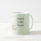 Mint Green Lavender Record Player Kaffeetasse (VorderseiteRechts)