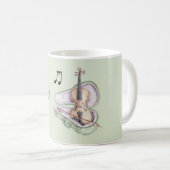 Mint Green Lavender Violin Kaffeetasse (VorderseiteRechts)