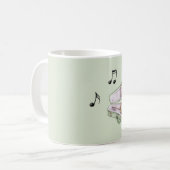 Mint Green Lavender Violin Kaffeetasse (Vorderseite Links)