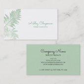 Mint Green Leaf Visitenkarte (Vorne/Hinten)