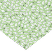 Mint Green Leafy Design Kurzer Tischläufer (Ecke)