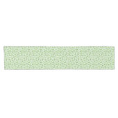 Mint Green Leafy Design Kurzer Tischläufer (Horizontal)