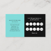 Mint Green Leafy Monogram Name Business Card Visitenkarte (Rückseite)
