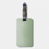 Mint Green Leather Gepäckanhänger (Rückseite vertikal)