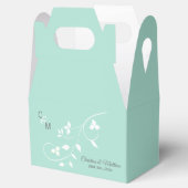 Mint Green & Light Gray Vine Initialen Vielen Dank Geschenkschachtel (Geöffnet)