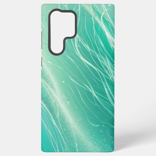 Mint Green Light Waves Phone Case Samsung Galaxy Hülle (Rückseite)