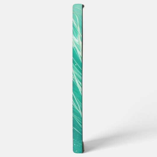 Mint Green Light Waves Phone Case Samsung Galaxy Hülle (Linke Seite)