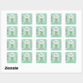 Mint Green - Lip Balm Label - 1,25" Square Quadratischer Aufkleber (Blatt)
