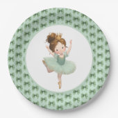 Mint Green Little Princess Ball Paper Plate Pappteller (Vorderseite)