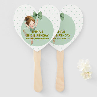 Mint Green Little Princess Ball Set of Fans Fächer