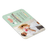 Mint Green Love Birds Dove Save the Date Magnet (Rechte Seite)