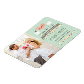 Mint Green Love Birds Dove Save the Date Magnet (Linke Seite)