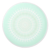 Mint Green Mandala Pastel Modern Keramikknauf (Vorderseite)