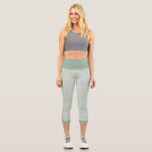 Mint green marble print leggings (Vorderseite)