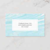 Mint Green Marble Swirl Muster Visitenkarte (Rückseite)