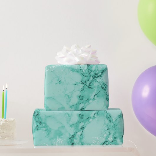 Mint Green Marmor Texture Design Geschenkpapier (Partygeschenke)