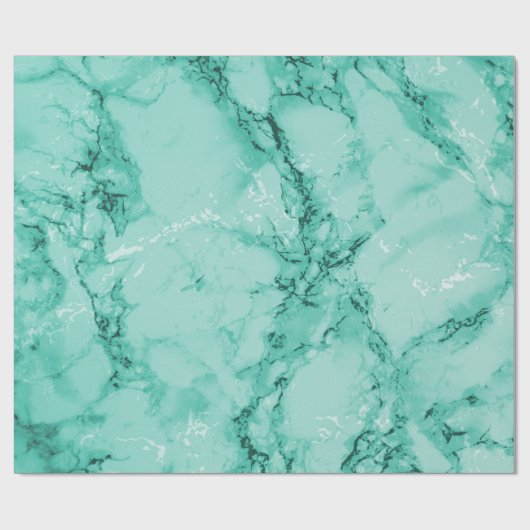 Mint Green Marmor Texture Design Geschenkpapier (Flach)