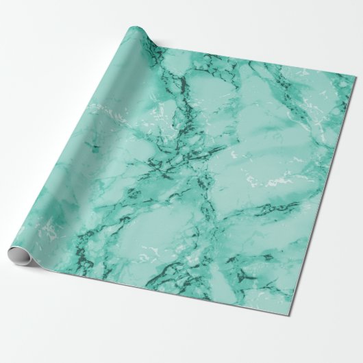 Mint Green Marmor Texture Design Geschenkpapier (Ungerollt)
