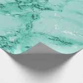Mint Green Marmor Texture Design Geschenkpapier (Ecke)