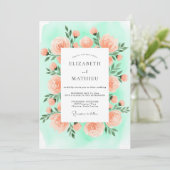 Mint Green Marvelous Spring Wedding Einladung (Stehend Vorderseite)