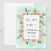 Mint Green Marvelous Spring Wedding Einladung (Vorne/Hinten)