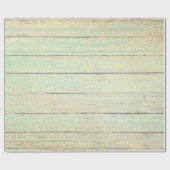 Mint Green Metallic Champaign Gold Wood Rustic Geschenkpapier (Flach)