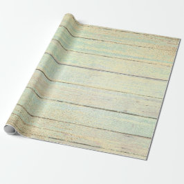 Mint Green Metallic Champaign Gold Wood Rustic Geschenkpapier