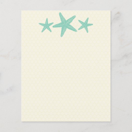 Mint Green Mexico Wedding Willkommensbrief Flyer (Hinten)