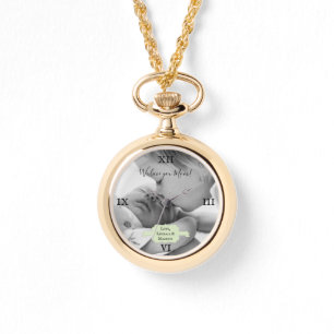 Mint Green Minimalistisch Foto Muttertagsbeobachtu Armbanduhr