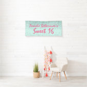Mint Green mit Bling Sweet 16 Banner (Insitu)
