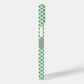Mint Green mit Grey Polka Dots-Monogram STaylor Case-Mate iPhone Hülle (Rückseite / Rechts)