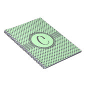 Mint Green mit Grey Polka Dots-Monogram STaylor Notizblock (Rechte Seite)