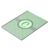 Mint Green mit Grey Polka Dots-Monogram STaylor Notizblock (Linke Seite)
