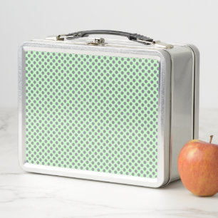 Mint Green mit Grey Polka Dots von Shirley Taylor Metall Brotdose