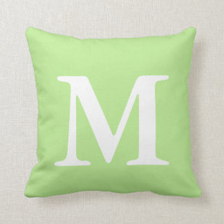 Mint Green Mit Monogramm MThrow Kissen