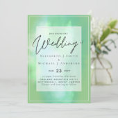 Mint Green Modern Budget Hochzeit (Stehend Vorderseite)