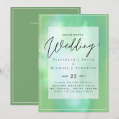 Mint Green Modern Budget Hochzeit (Vorne/Hinten)