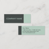 Mint Green Modern Mini Visitenkarte (Vorne/Hinten)