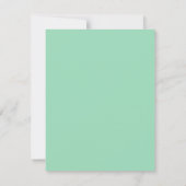 Mint Green Monogram 2 zwei Buchstaben Initials Mod Mitteilungskarte (Rückseite)