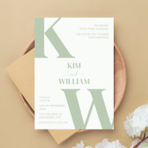 Mint Green Monogram Wedding