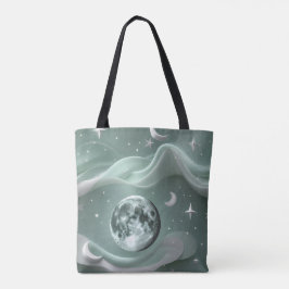 Mint Green Moon Fresh Calming Aesthetic Tasche