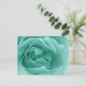MINT GREEN Nah Eine friedliche Rose Postkarte (Stehend Vorderseite)