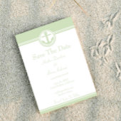 Mint Green Nautical Anchor Save the Date