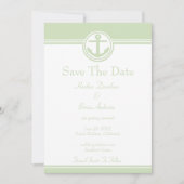 Mint Green Nautical Anchor Save the Date (Vorderseite)